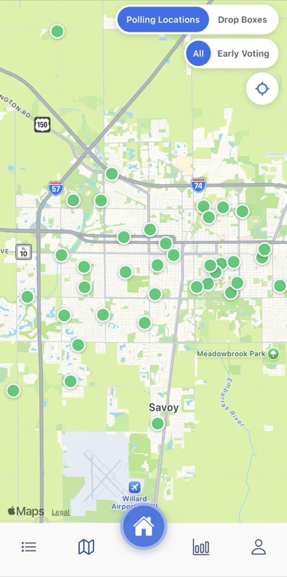 DuPage County polling place locations and live wait times